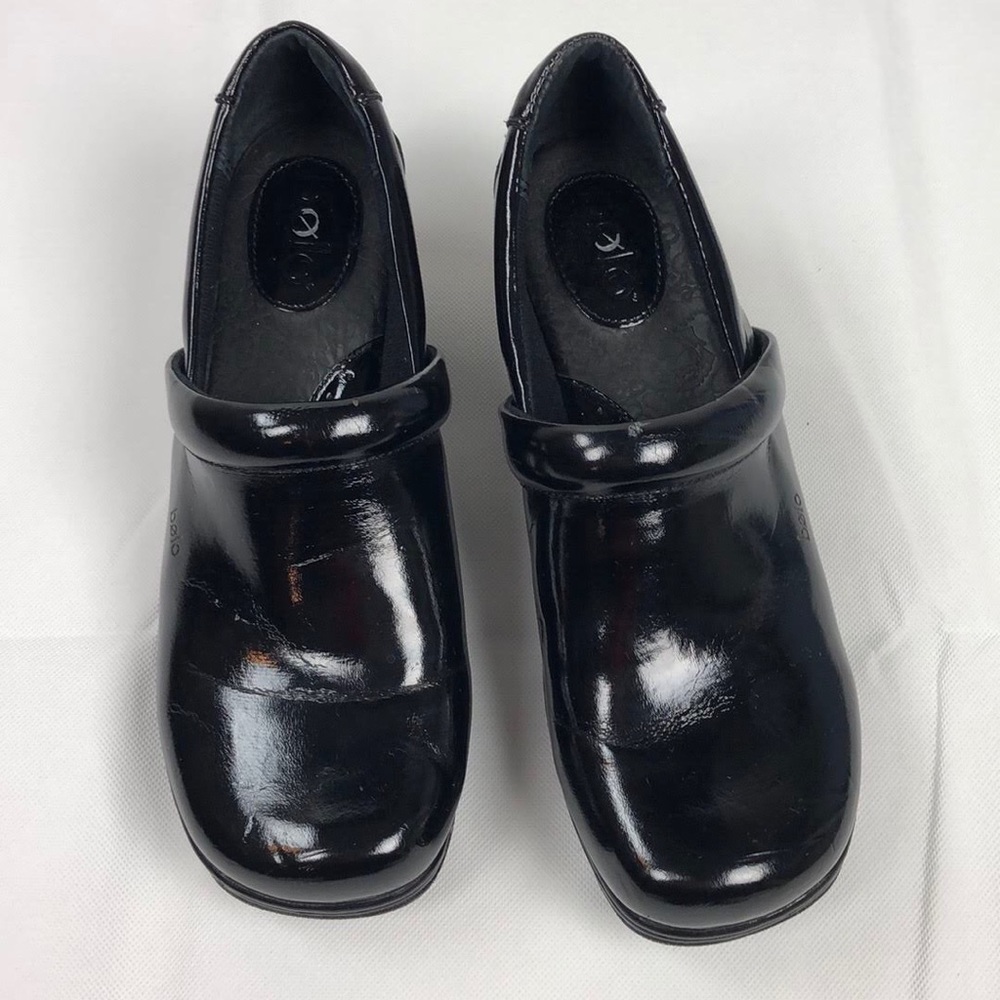 BOLO Clogs Black Patent Leather 10